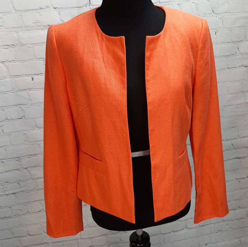 Beautiful Orange Talbots Irish Linen Jacket 4P
